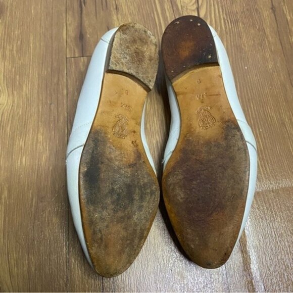 Gucci‎ White Loafer Flat Women Size 37.5 - Picture 10 of 13